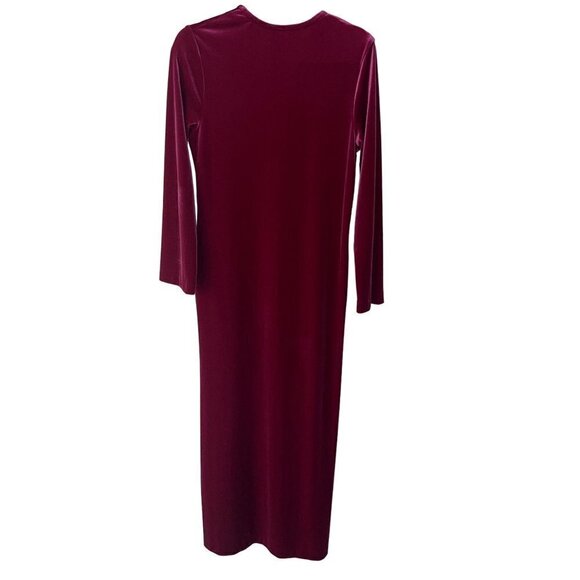 Diamond Tea Vintage Womens Robe Size Small Pink Velvet Half Zip Long Sleeves - Picture 8 of 8